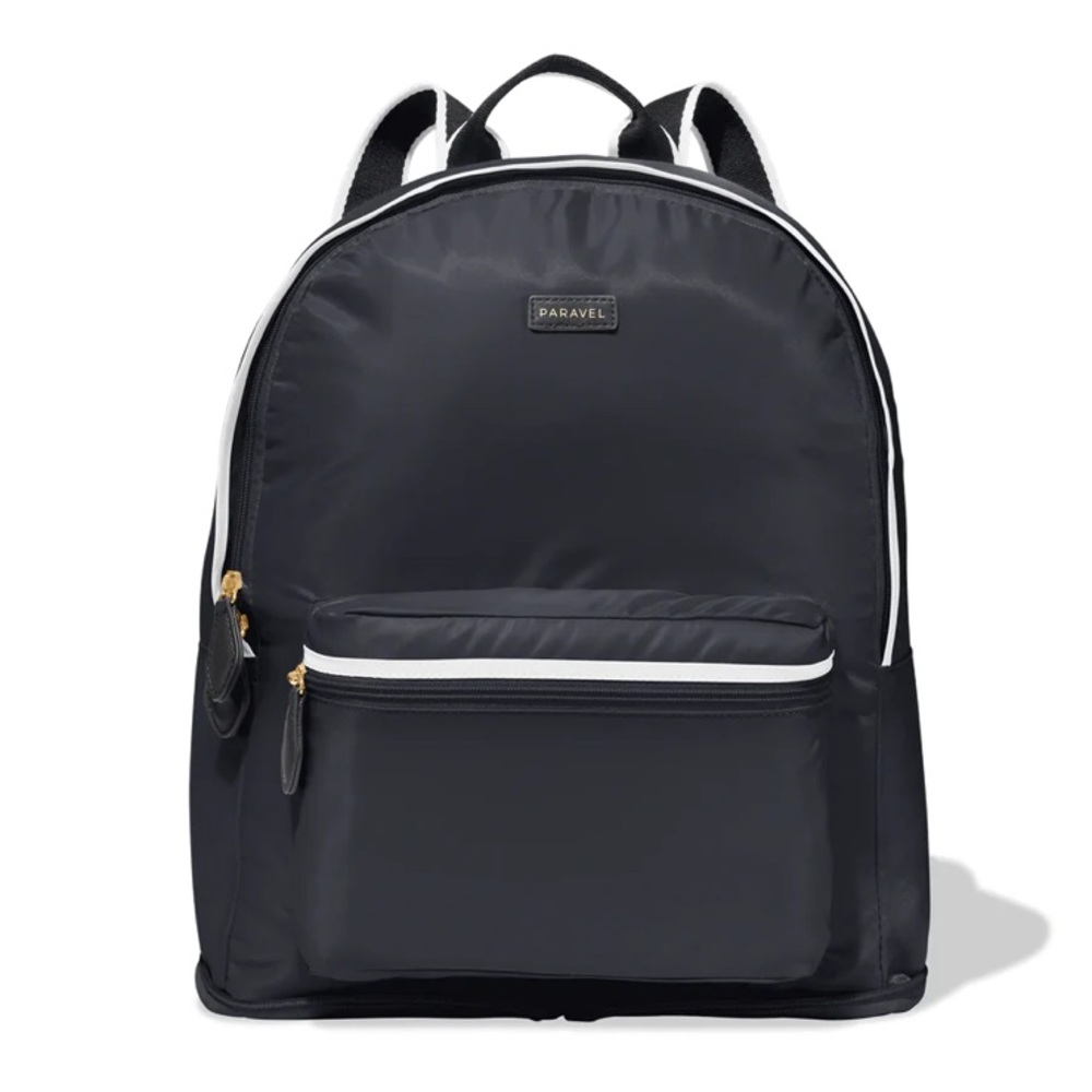 Paravel Fold Up Zip Backpack Black travel folding workout hike carry on NWOT